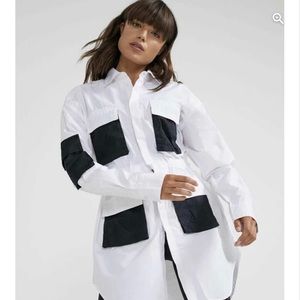 P.E. Nation New Defence Long Sleeve Shirt Dress